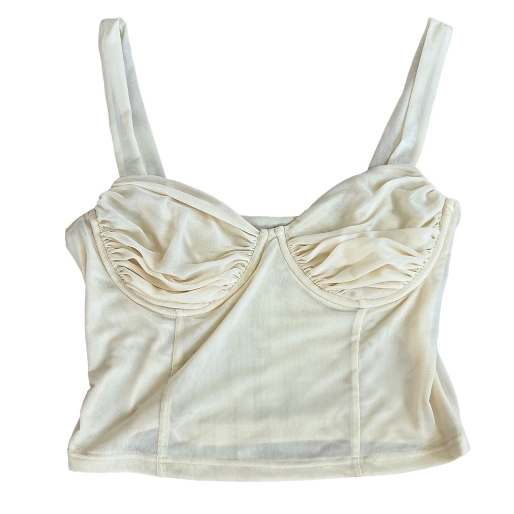 Verge Girl Cosmos In New York Mesh Cami in Cream